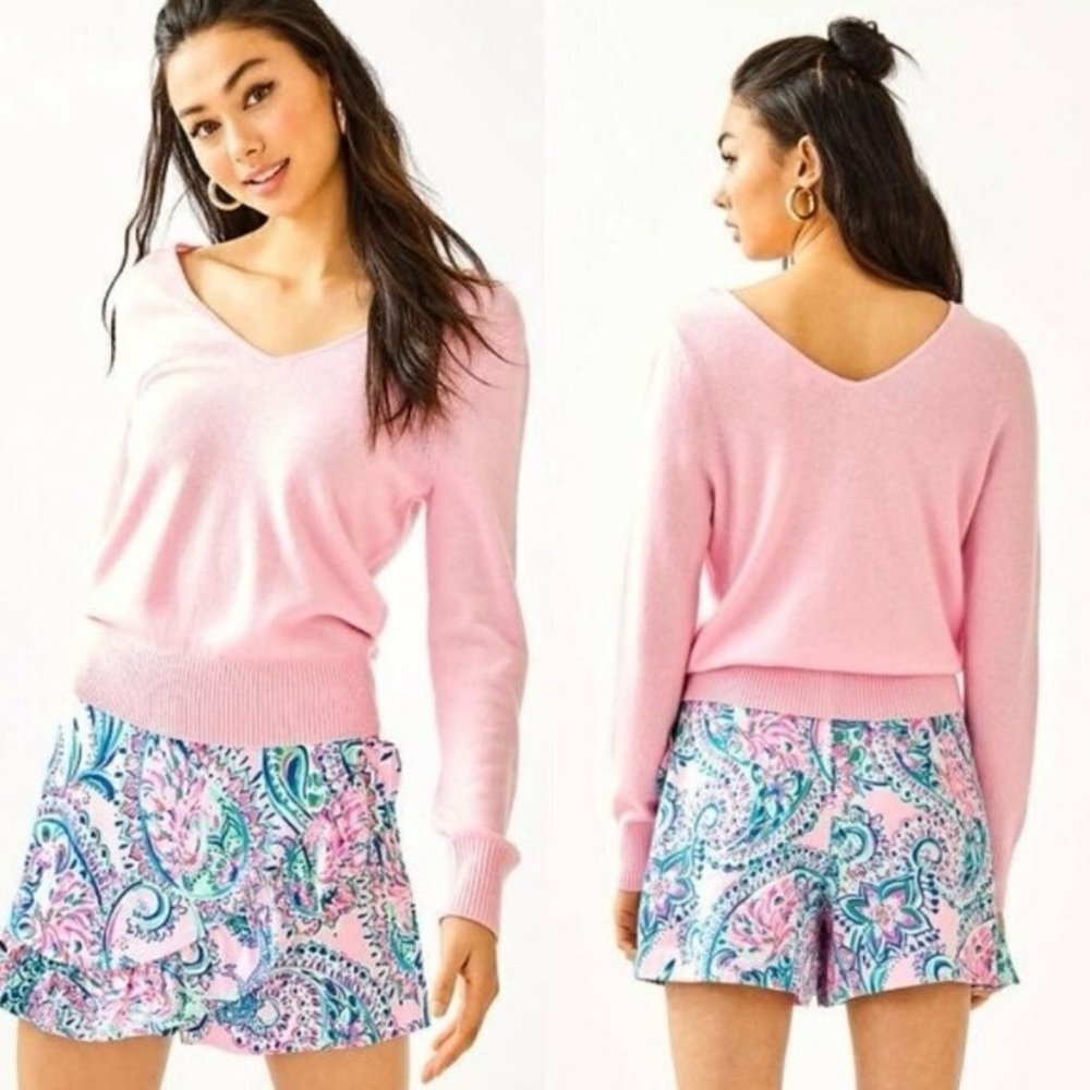 Lilly Pulitzer Woman’s Cashmere Viona Sweater V-neck Pink